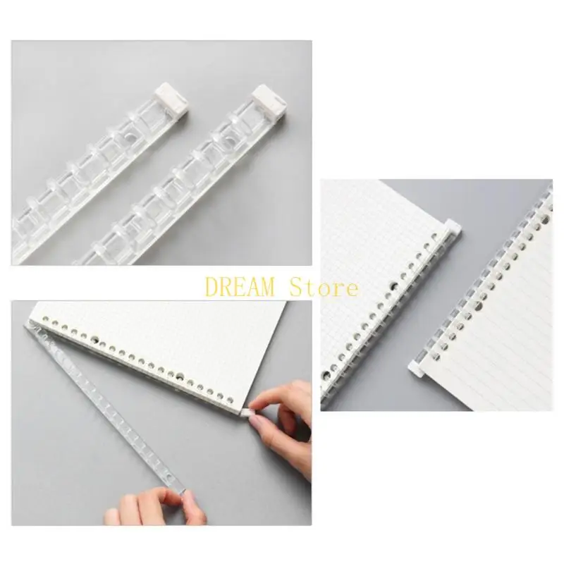 26-ring Clear Binding Clip for DIY B5 Loose-leaf Notebook Paper Binding best sale