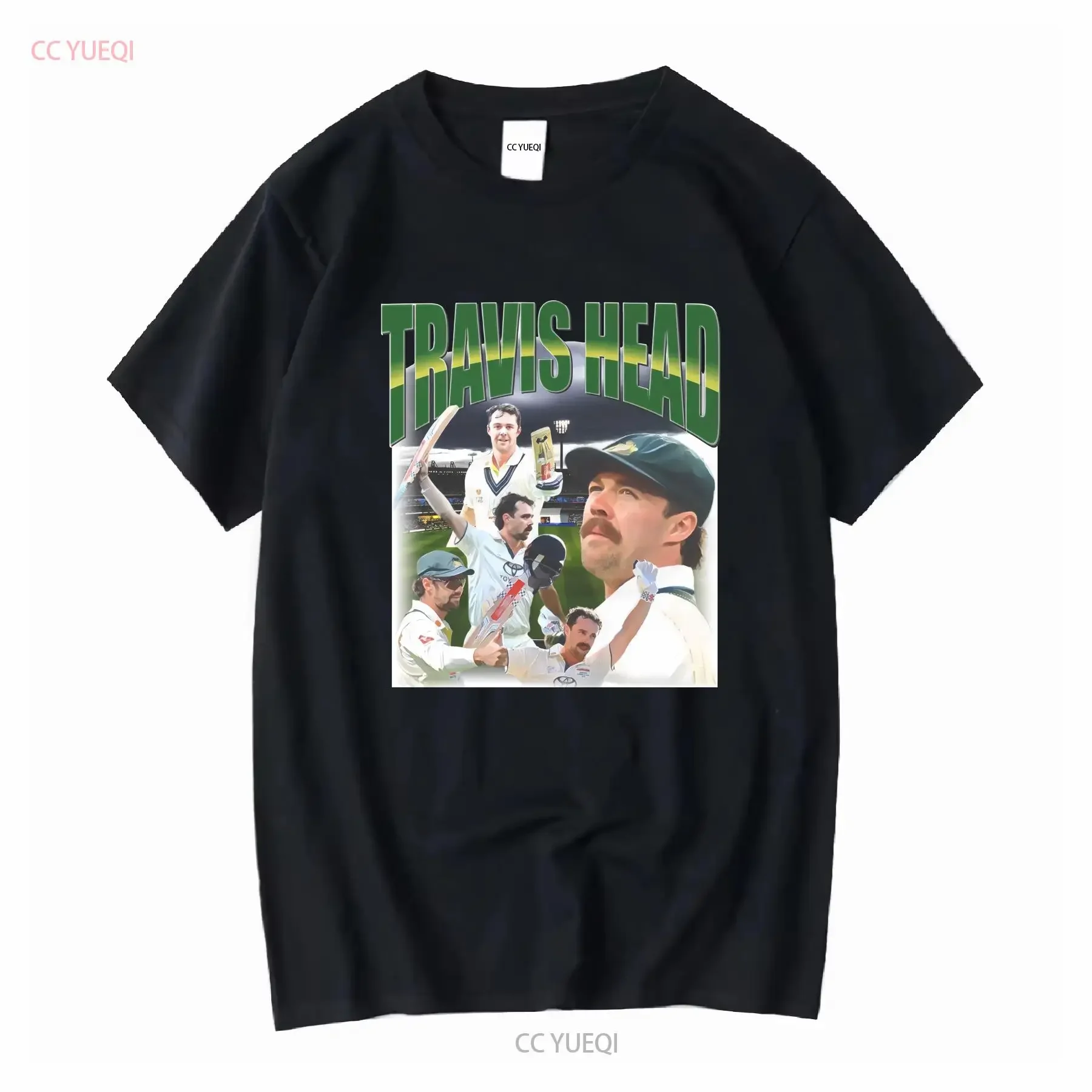 تي شيرت ترافيس هيد للكريكيت الأسترالي بأكمام طويلة أو قصيرة، عتيق مغسول ومريح ومتمدد وناعم كاجوال متعدد الاستخدامات #1