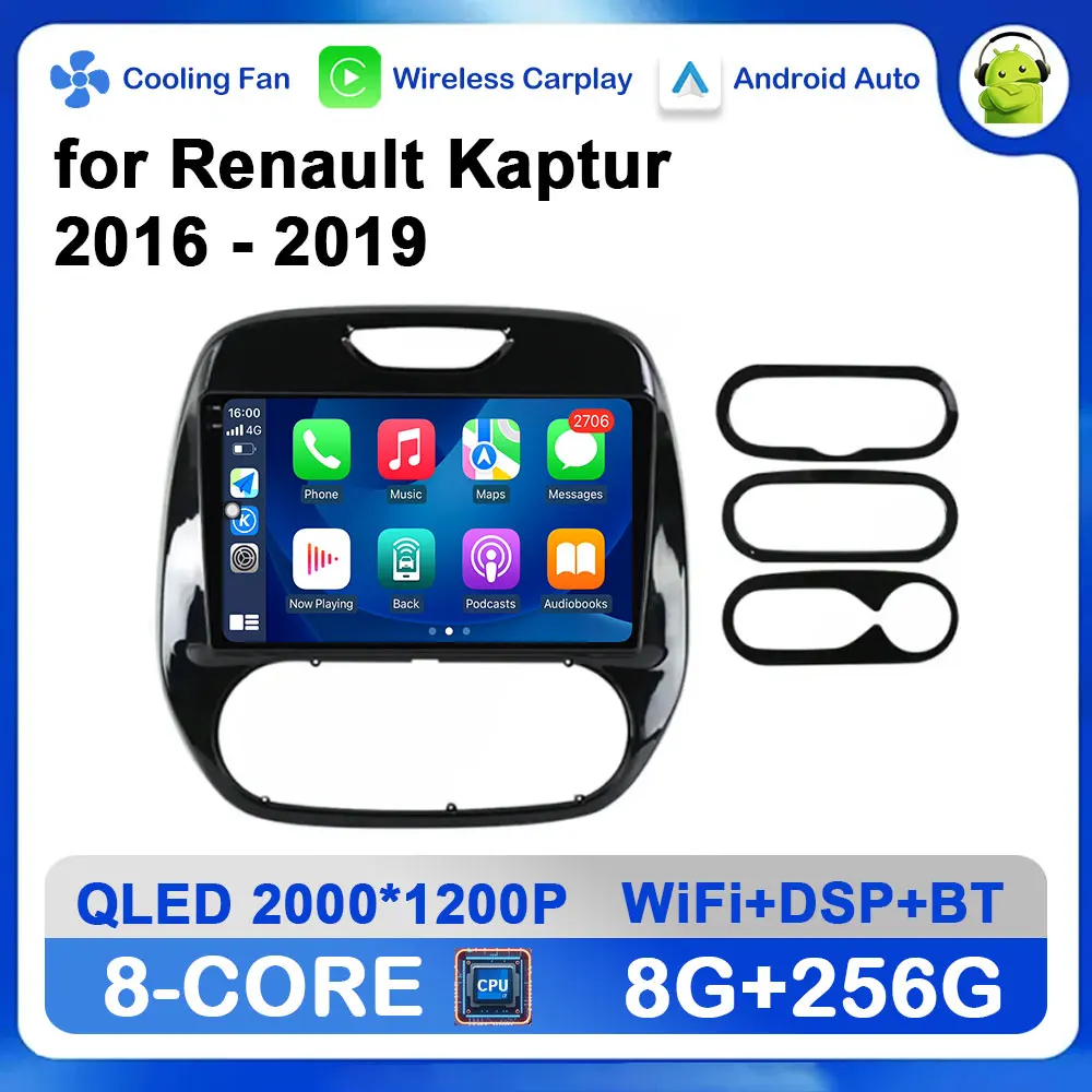 

Android System for Renault Kaptur 2016 - 2019 GPS Navi Car Radio Video Multimedia Player Bluetooth 4G Wireless Carplay Head Unit