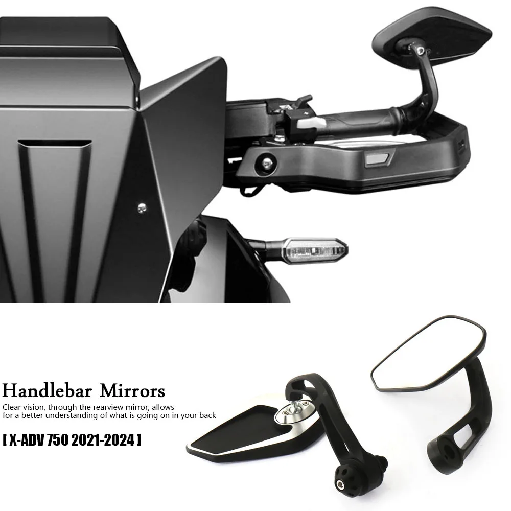 

Motorcycle Rear View Side Mirror HandleBar End Mirrors Kit For Honda XADV 750 XADV750 X-ADV 750 2021 2022 2023 2024