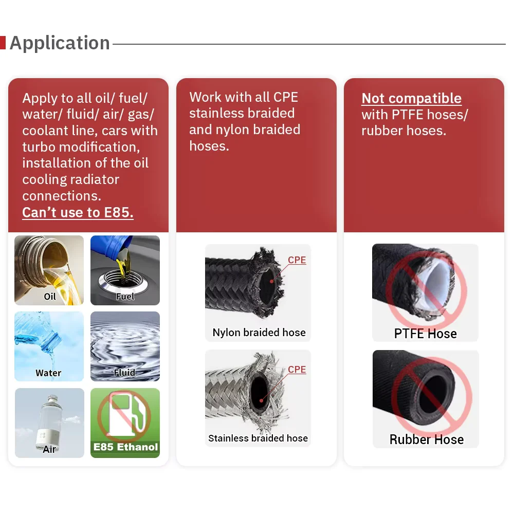 2 Pcs AN4 6 8 10 12 Straight 0°/45°/90°/180° Degree Aluminum Swivel Hose End Fitting Adapter Oil Fuel Line NPT PLUG TF-1001