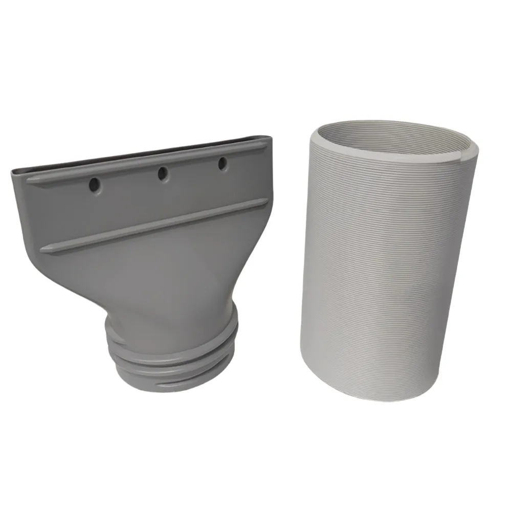 Conector de tubo de escape de aire acondicionado, estilo plano, se adapta a tubos de 130 mm y 150 mm de diámetro, diseñado para usar con múltiples tipos de CA