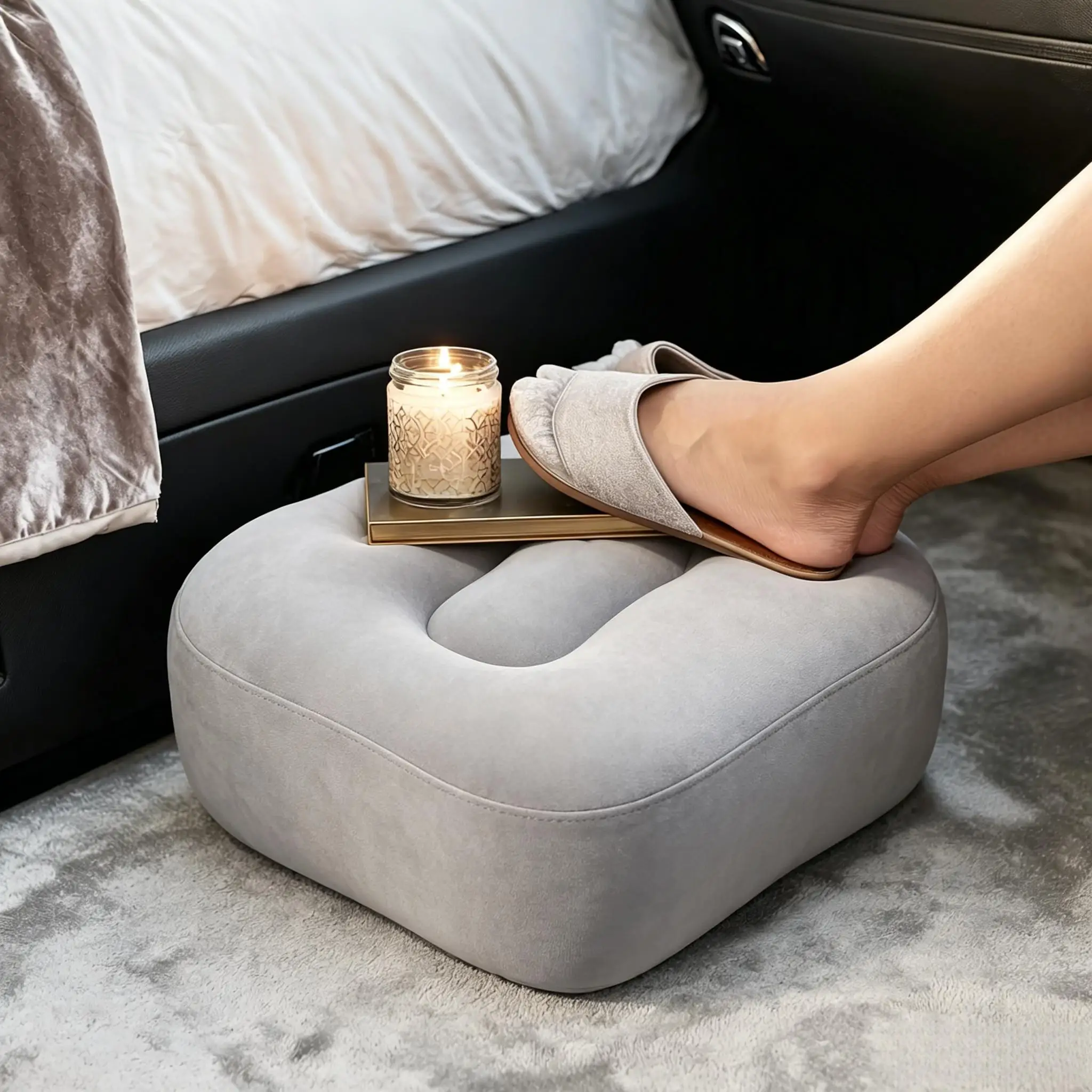 Inflatable Footrest Pillow PVC Foot Rest Air Pillow Cushion For Travel Office Home Leg Up Relaxing Feet Tools Under Desk