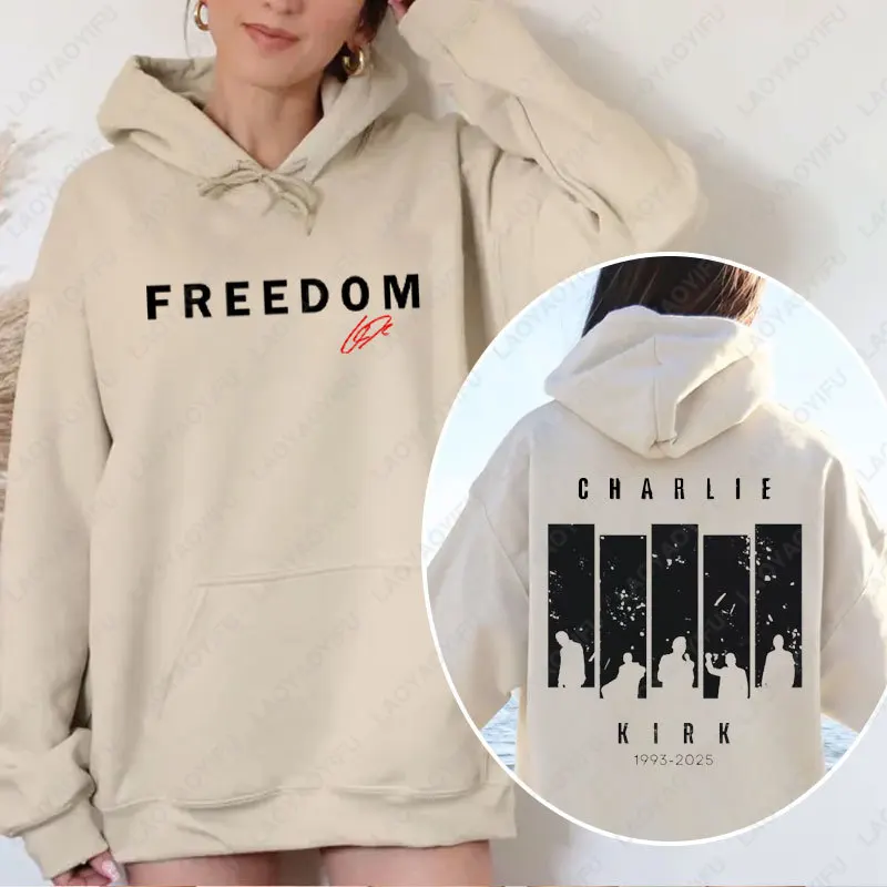 Felpa con cappuccio a maniche lunghe Charlie Kirk Una camicia True Patriot Felpa conservativa Attivista politico Pullover Felpe con cappuccio grafiche unisex