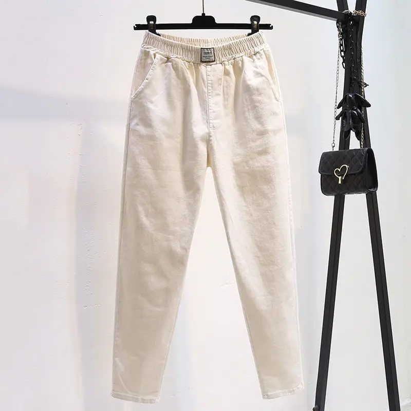 Pantalones cortos ajustados de cintura alta para mujer, pantalones sencillos de Color liso con bolsillos, versión coreana, primavera y otoño