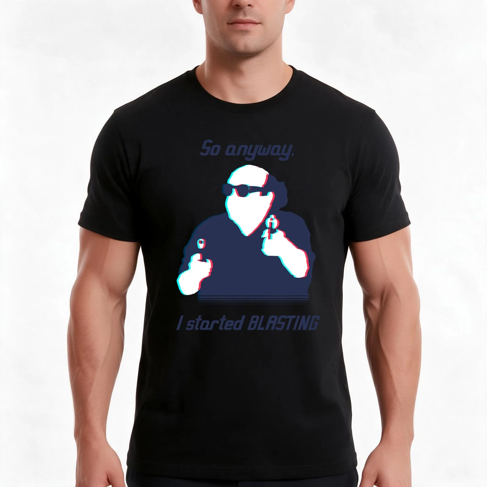 So, anyway... T-Shirt, Summer Casual Cotton Tee, Oversized Streetwear Tops, Vintage Graphic Print, Loose Fit Short Sleeve