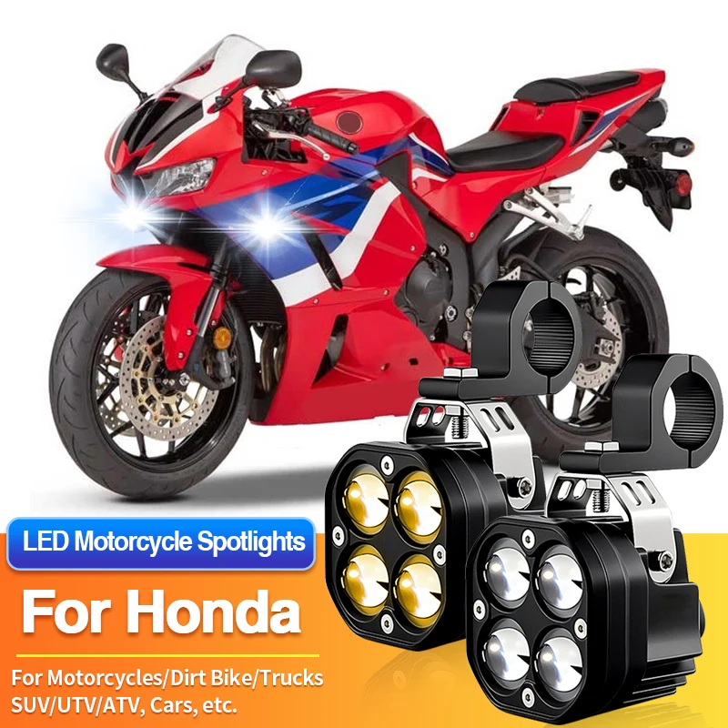 

1 Set LED Motorcycles Headlight Two-Color Fog Light Spotlight ATV Off Road for Honda CRF250F/CRF250L/CRF250RX/CRF300L/CRF450R