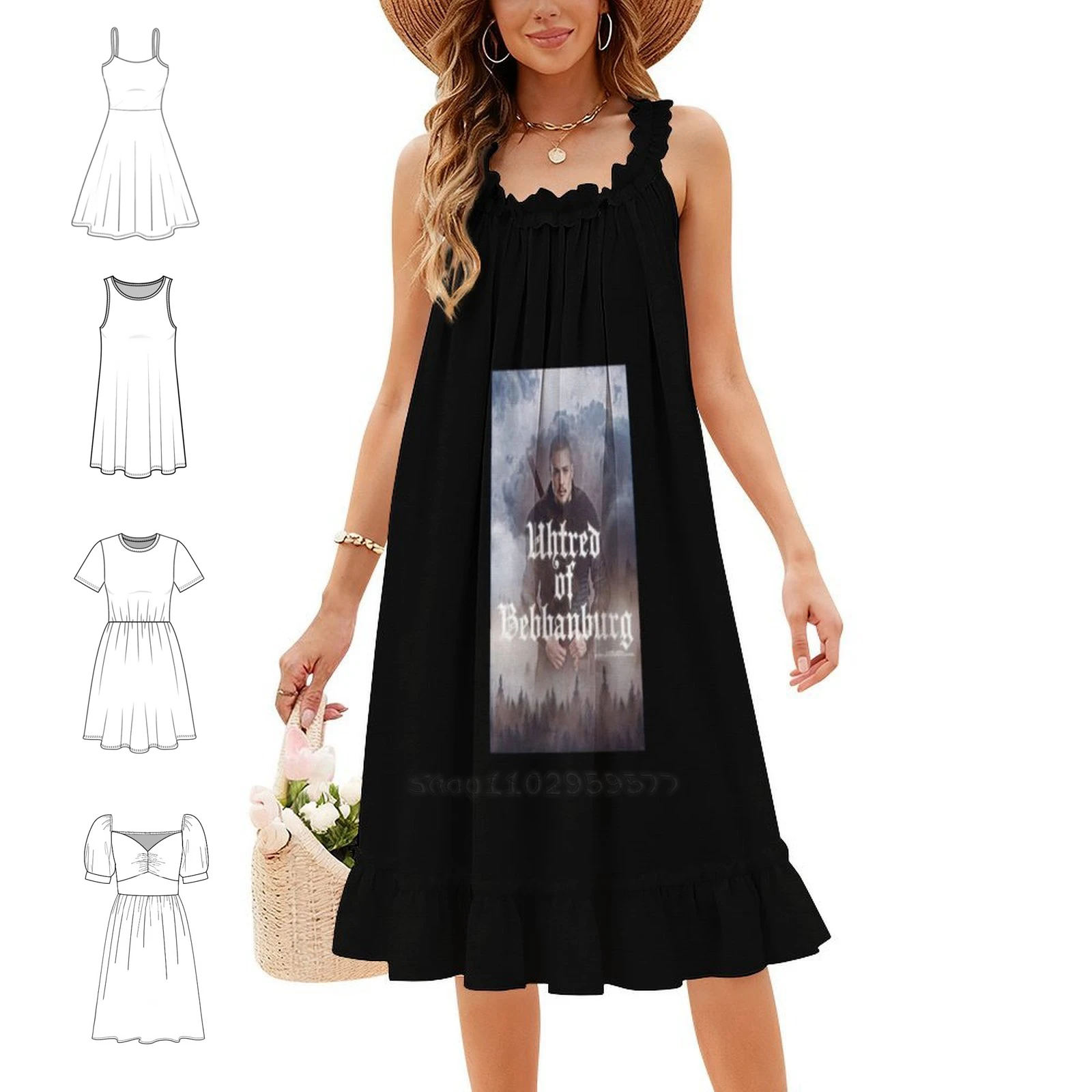 Retro Uhtred Of Bebbanburg Awesome For Movie Fan Preppy Style Mini Dress For Women A-Line Loose Fit Casual Day Dress Retro