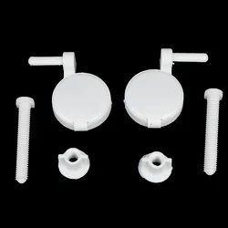 2Pcs Plastic Toilet Seat Screws Hinges Repair Tools Fixings Fit for Toilet Seats