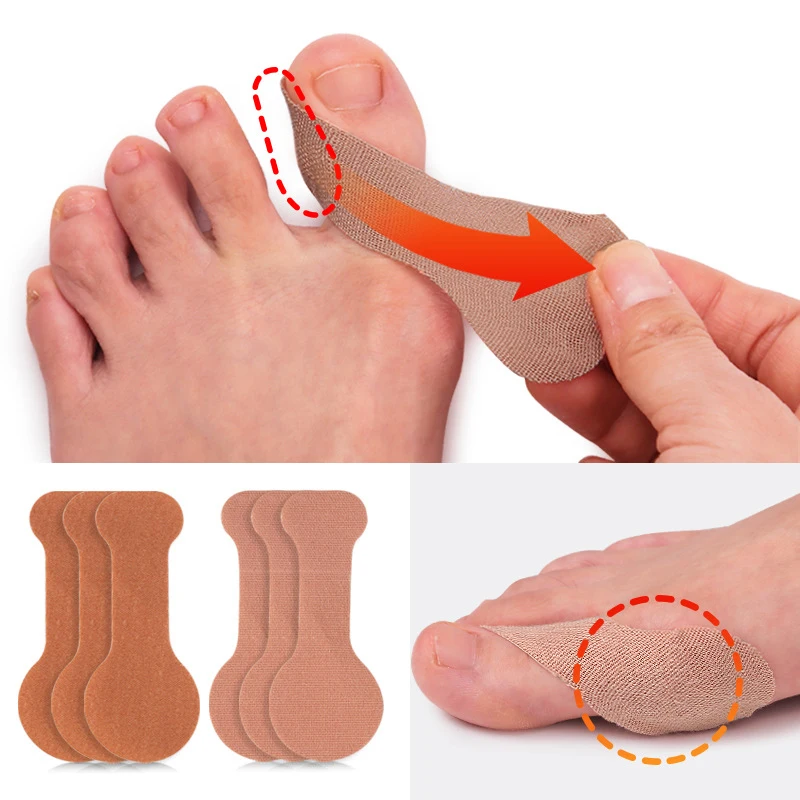 

5Pcs Hallux Valgus Orthopedic Patch Big Toe Separator Anti-wear Feet Sticker Sports Protection Joint Fixed Finger Self-Adhesive