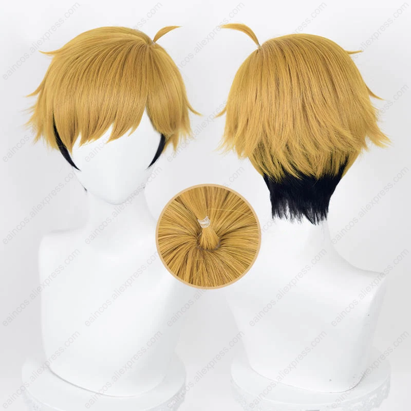 Anime Miya Atsumu/Miya Osamu Cosplay Wig 30cm Mixed Color Wigs Heat Resistant Synthetic Hair