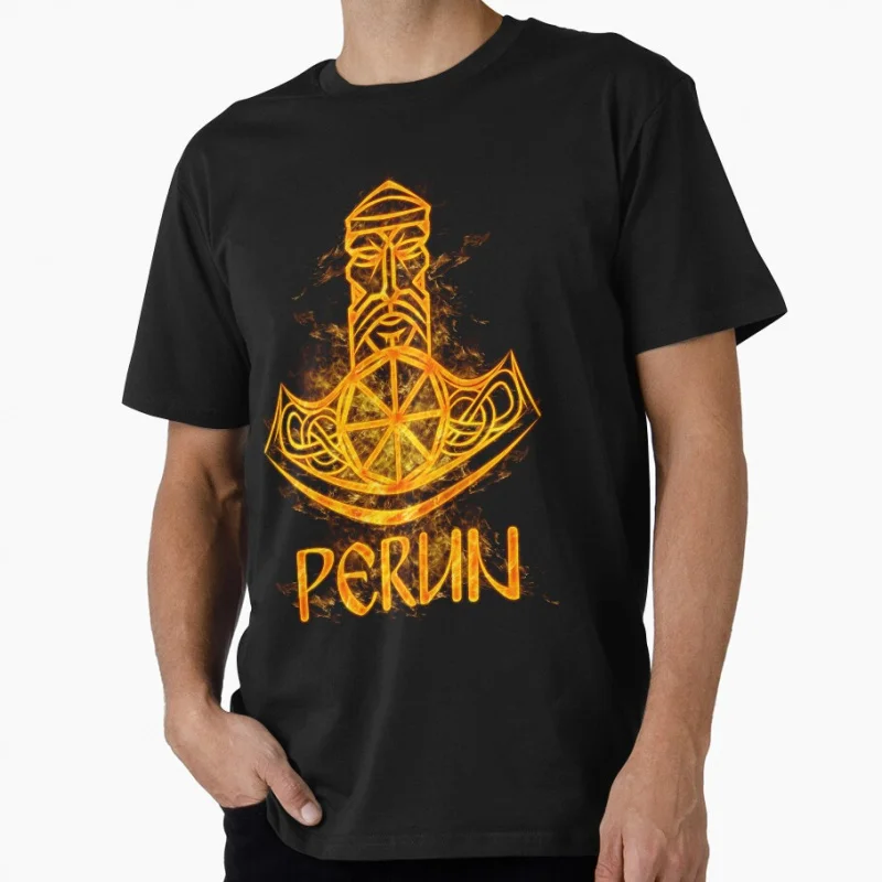 

Perun Aegishjalmur Nordic Viking Symbol celtic runes valhalla mythology gift T shirt for man Large size Tops S-6XL clothes