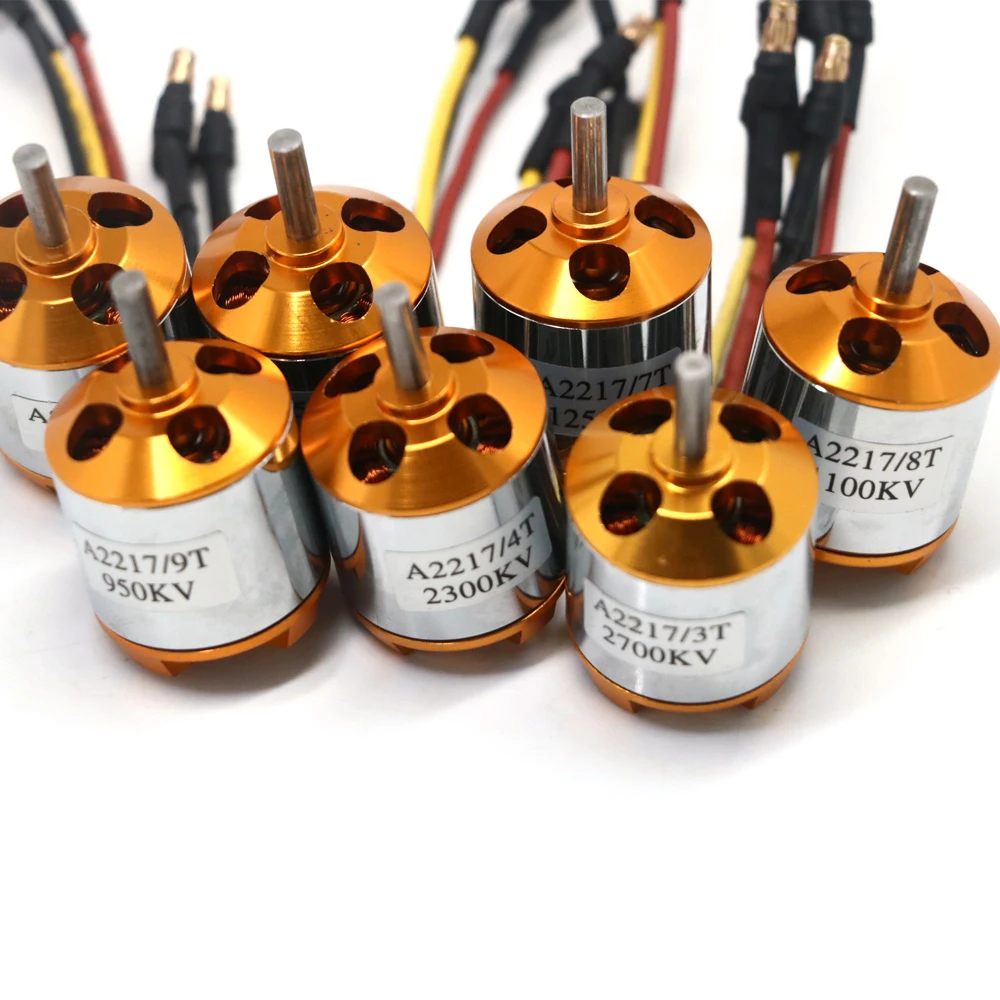 1 pz XXD A2217 KV950 KV1100 KV1250 KV1500 KV1750 KV2300 KV2700 2-3S 4mm albero motore Brushless per giocattoli aerei RC