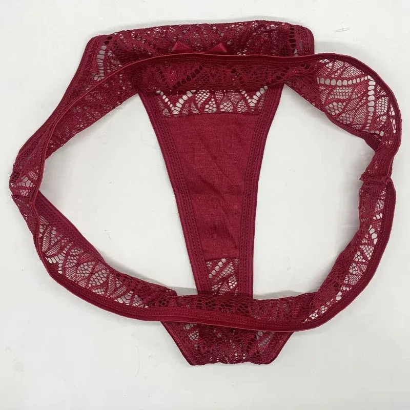 2024 New Ladies Sexy Panties Thong Lace Hollow Low-waisted Briefs Multi-color Optional Women Underwear Female Lingerie