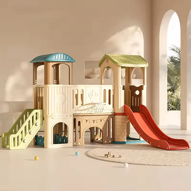

Kids Indoor Plastic Slide Playground for Kids Swings and Slide