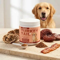 Turkey Tail Mushroom Powder for Dogs, Bacon Flavor Pet Immune Support Joint Hip Gut Health Supplement, Skin Coat Care Powder 1