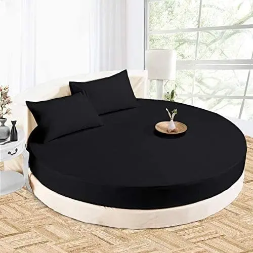 4 Piece Round Bed Elastic Fitted Sheet 96