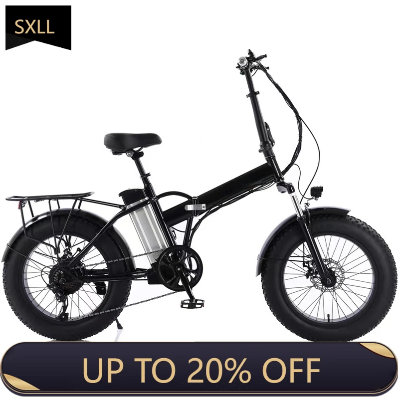 

SXLL L20 Adult Electric Bike 48V 20Ah Fat Tire Ebike Single Motor AWD 750W 15.6mph Electric Bike 7 Speed Hydraulic Disc Brake