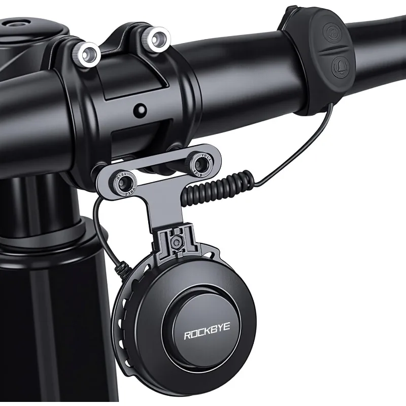 

Electric Bike Horn 120dB - 4 Sound Modes & Volume Adjustable, Suspension Mounted Bicycle Horn with Rechargeable Battery