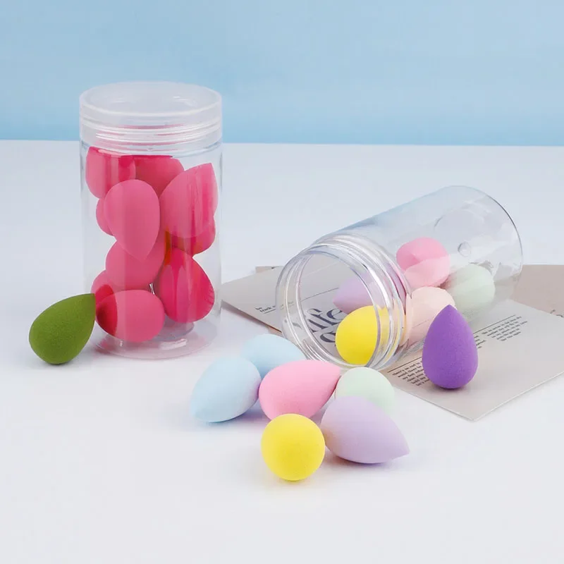 12-delige make-upsponsset met opbergpot, fluwelen schoonheidsblenders, make-upspons schoonheidsei, foundation cosmetische soezen