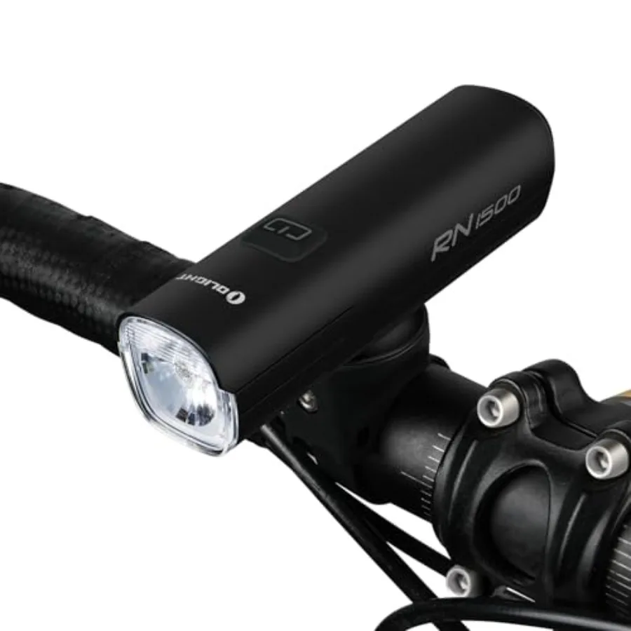 

RN 1500 Rechargeable Bike Headlights 1500 Lumens for Road Urban Cyclists, USB Type C Reverse Charging, Rechargeable Battery Inc