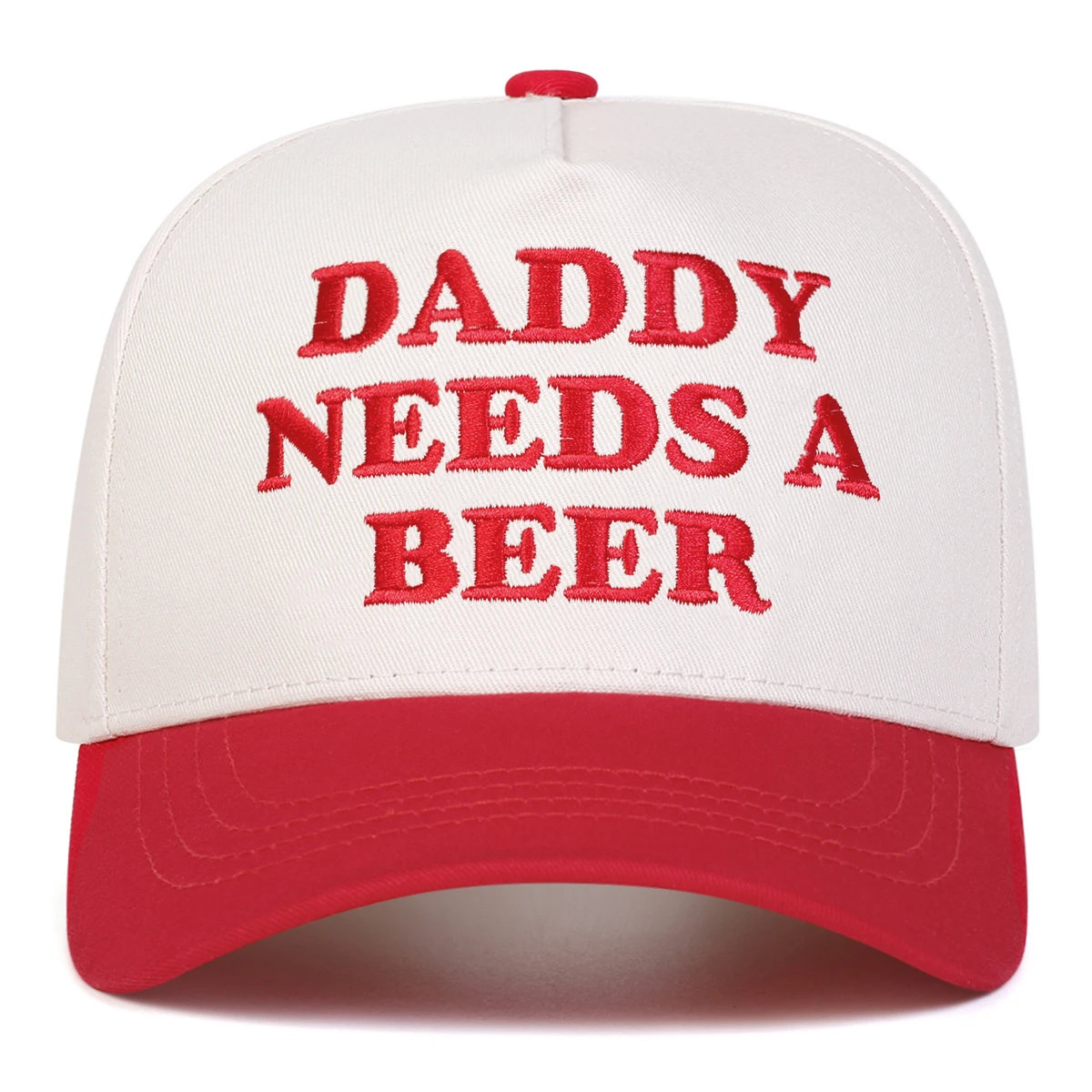 Unisex DADDY NEEDS A BEER Baseballkappen mit Buchstabenstickerei, Frühling und Herbst, verstellbare Freizeithüte für den Außenbereich, Sonnenschutzhut, Sportkappe – Detail 5