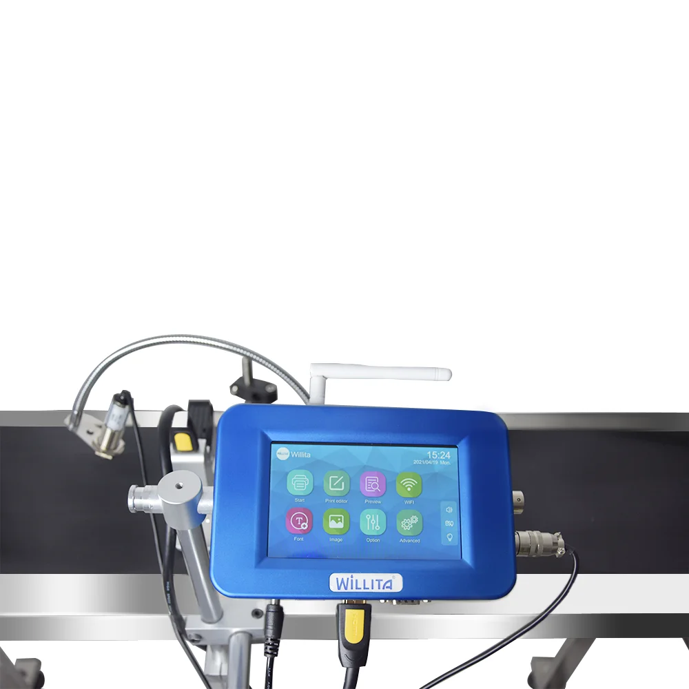 Top-Selling 12.7mm Thermal Inkjet Printer Industrial Variable TIJ Online Barcode Printing Expiry Date Coding Machine