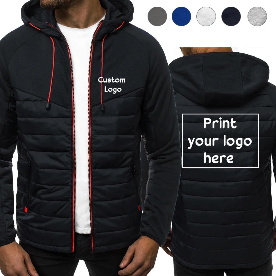 Winter Men Women Fleece Warm Jacket Custom Logo Company Team Casual Coat Printing Design Stand Collar Sweatshirt Embroidery