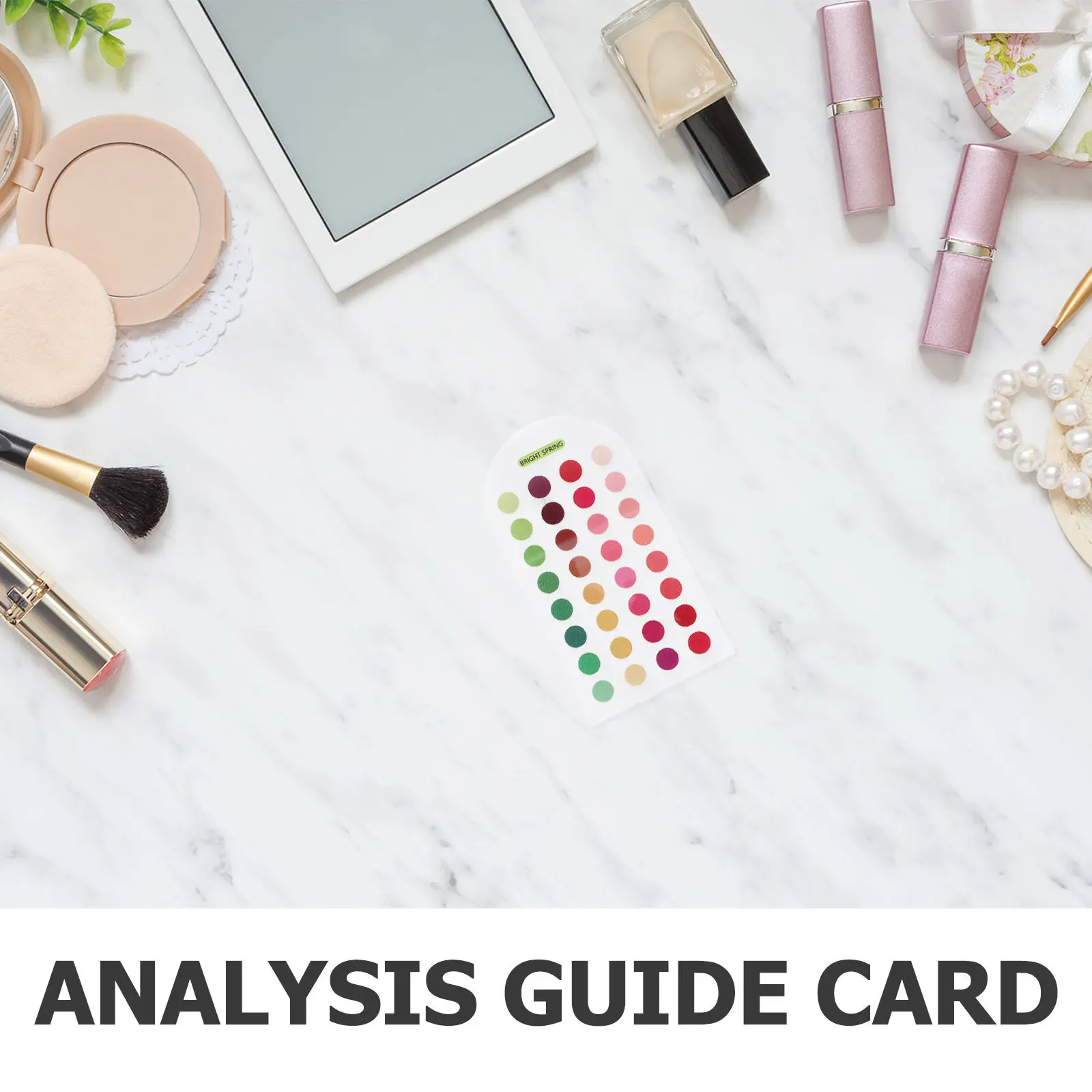 2Pcs Color Analysis Template Cards Clear Acrylic Seasonal Palette Guide Portable Fashion Styling Outfit Makeup Color