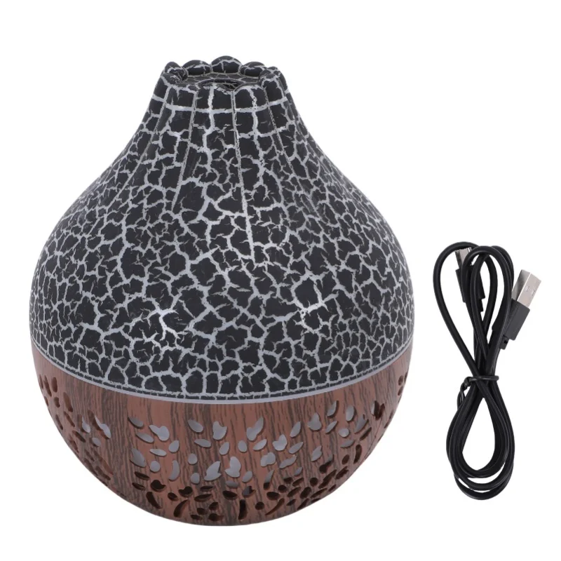 USB Mini Aromatherapy Diffuser Luminous Silent Humidifier Auto Shut Off For Home Spa Bedroom Office
