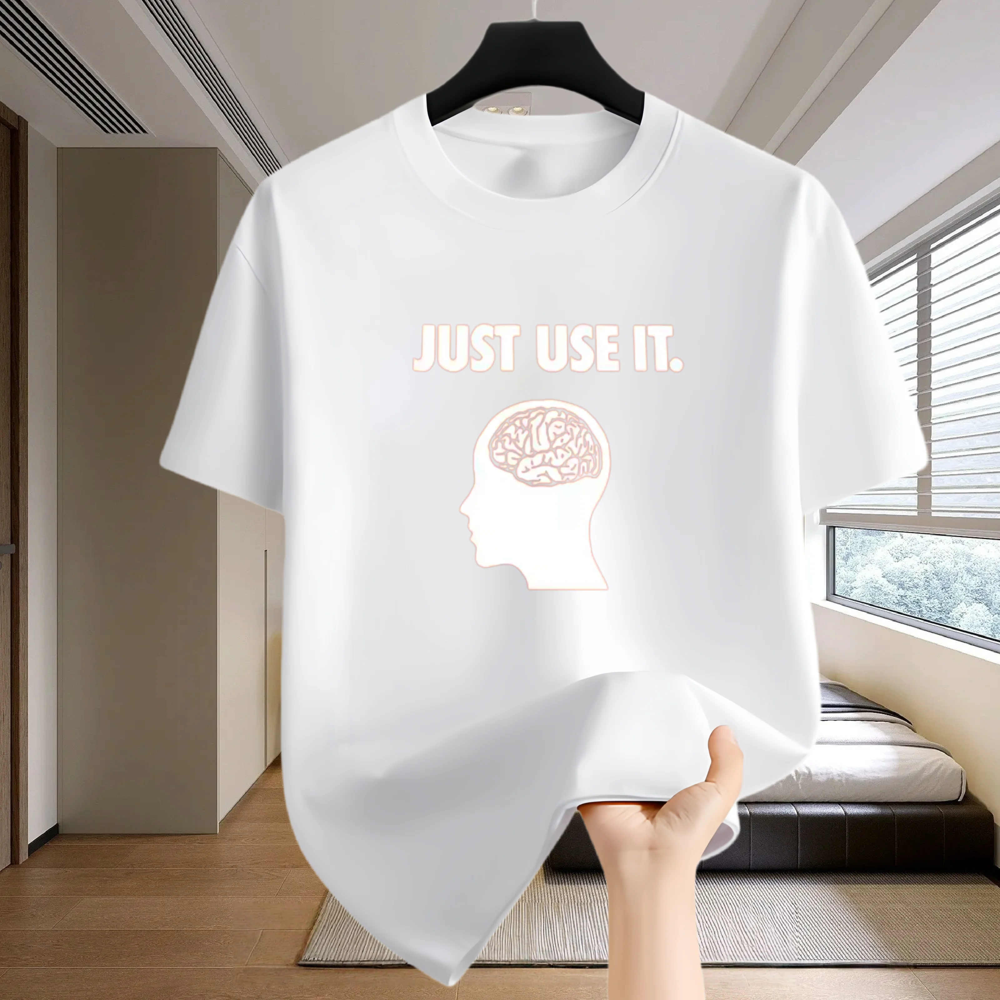 New Men‘s Running T-shirt Spring / Summer Thin Top Trend curve printing Quick Dry Short Sleeve Breathable Fitness Sports T-shirt