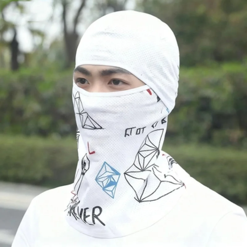 

Ледяной шелк, защита от солнца, головной убор для мужчин, уличная маска для головы, велосипедная мотоциклетная маска для лица, утеплитель для шеи, рыболовный шлем, Facekini Su