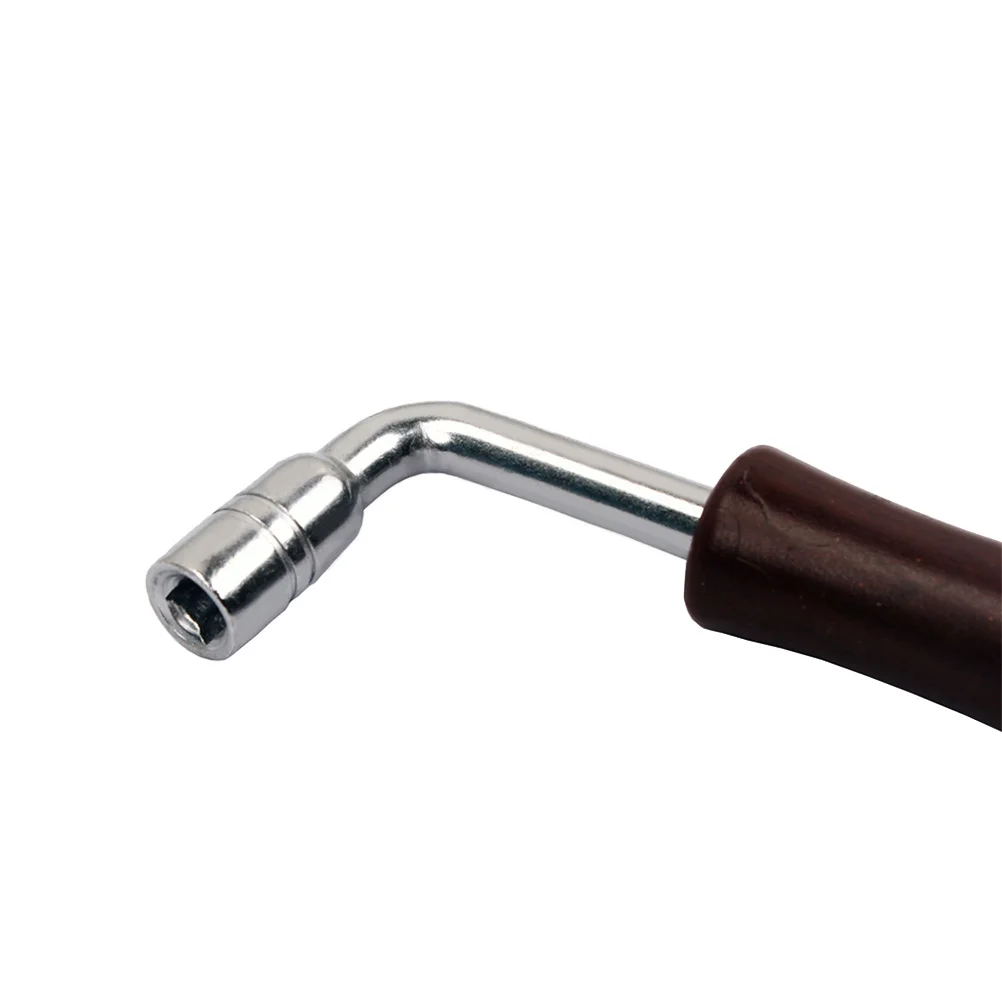 

Square Shape Hard Steel Piano Tuning Wrench Anti Slip Handle L Shape Design for Guzheng and Quadrilateral Opening Devices Brown