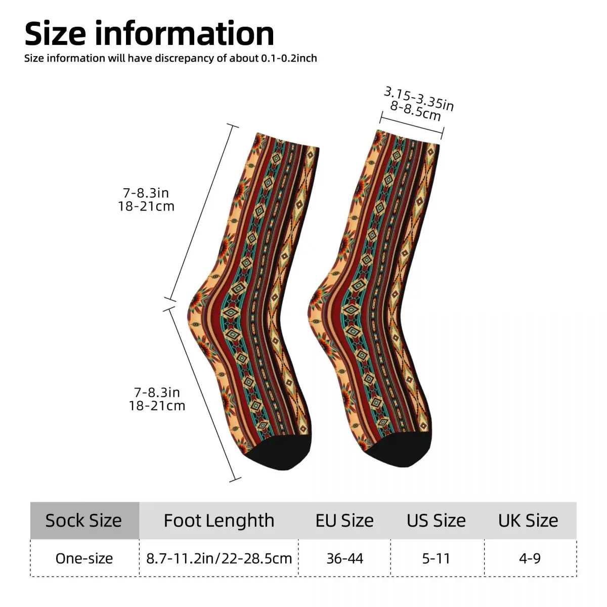 Retro Brown Hawaiian Folk Style Socks Male Mens Women Summer Stockings Polyester