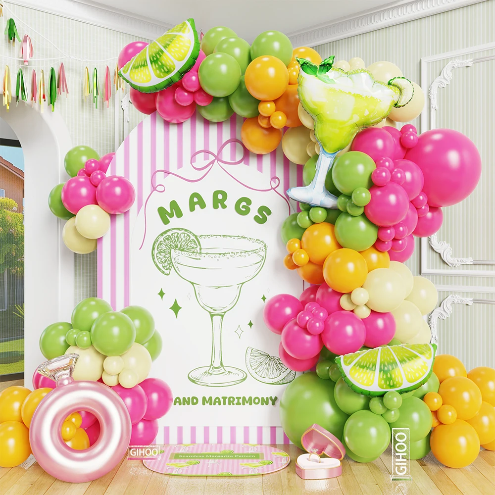 

Набор из 112 воздушных шаров для гирлянды: лимонные шары, фольгированные шары в форме бокалов для лимонного вина, для дня рождения, свадьбы, вечеринки в стиле Маргарита, девичника