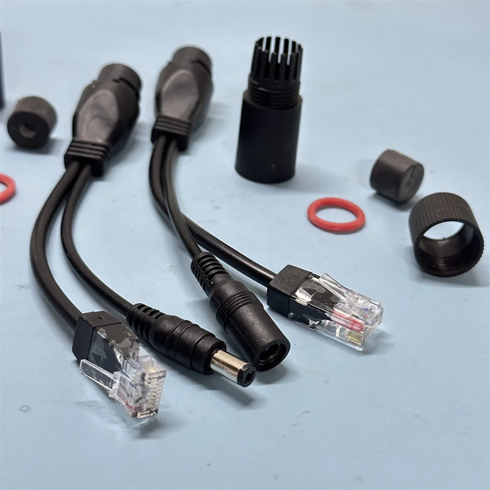 48V to 12V POE Splitter Waterproof With Video And Power POE Adapter Cable Supply Module Injector for IP Camera Extender