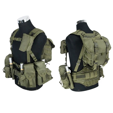 Russian Special Forces Smersh Tactical Vest AK /SVD Combat Traing Vest Hanging Pouches And Backpack Outdoor Hunting Gear