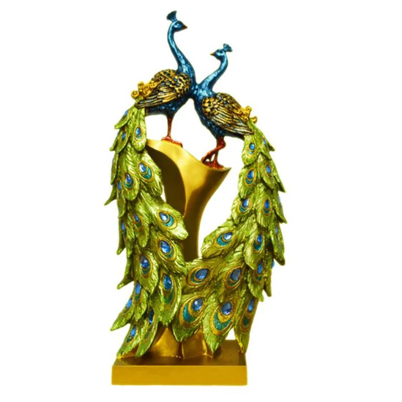 

Creative Decoration Resin Crafts Modern Living Room Decoration Peacock Open Screen Home Feng Shui Decoration Wedding Ornament