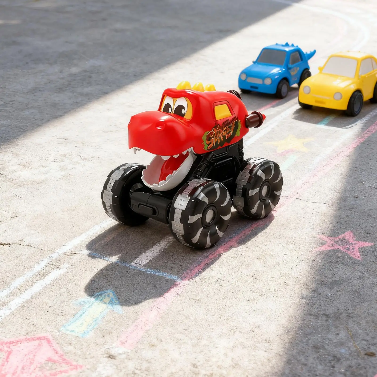 2026 juguetes de dinosaurios, coches extraíbles, Mini camión monstruo prensado para controlar, juego de juguetes con luz para niños pequeños, regalos para niños y niñas