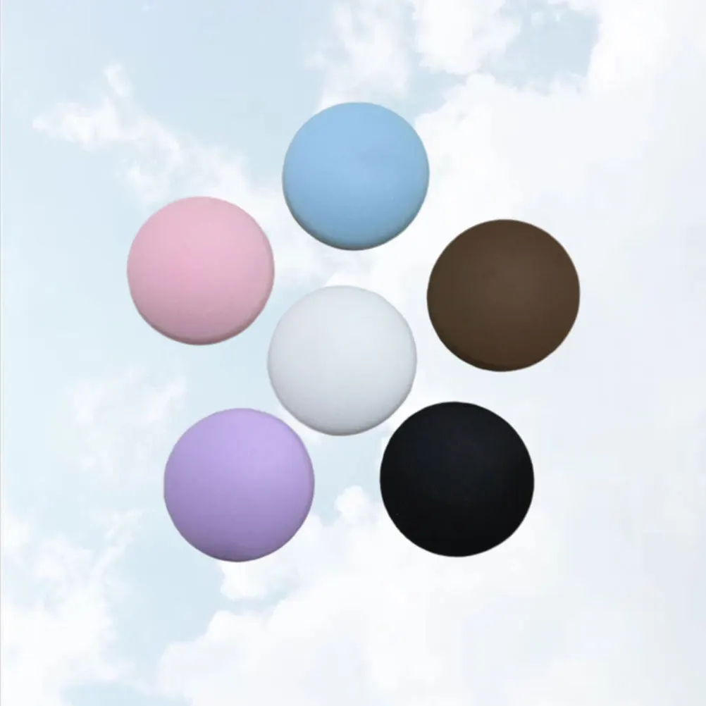 

6pcs Round Door Knob Bumper Wall Protectors Thickened Self-Adhesive Anti-Collision Pads Soft Cushion Door Stopper Decorative