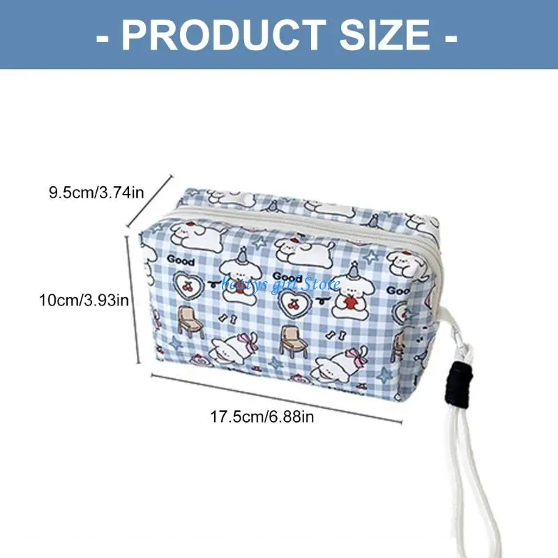 C7AB – trousse à en toile amusante, à en tissu capacité, rangement cosmétiques Portable