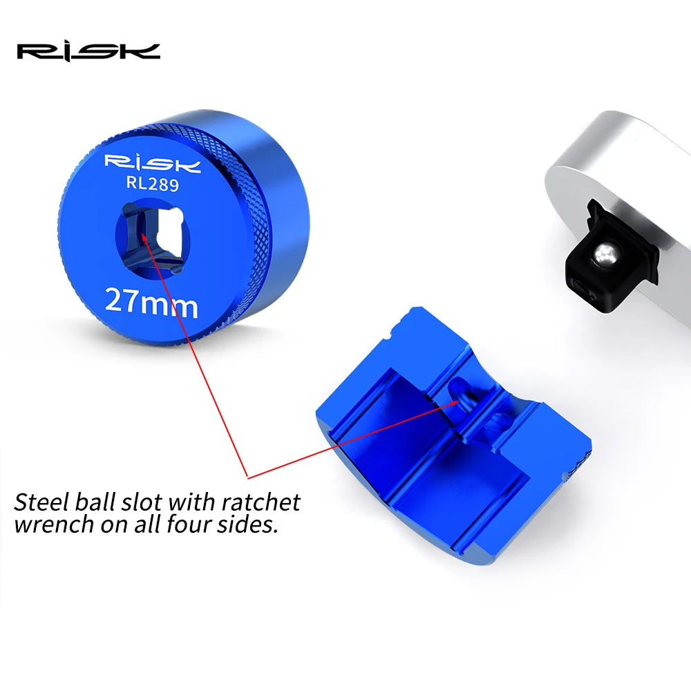 RISK Bike Bicycle Front Fork Cap Topcap Socket Tool Repair Removal Kit for Fox 36,38,40,Z1,Z2 Use for 3/8" Ratchet Drive - Image 4