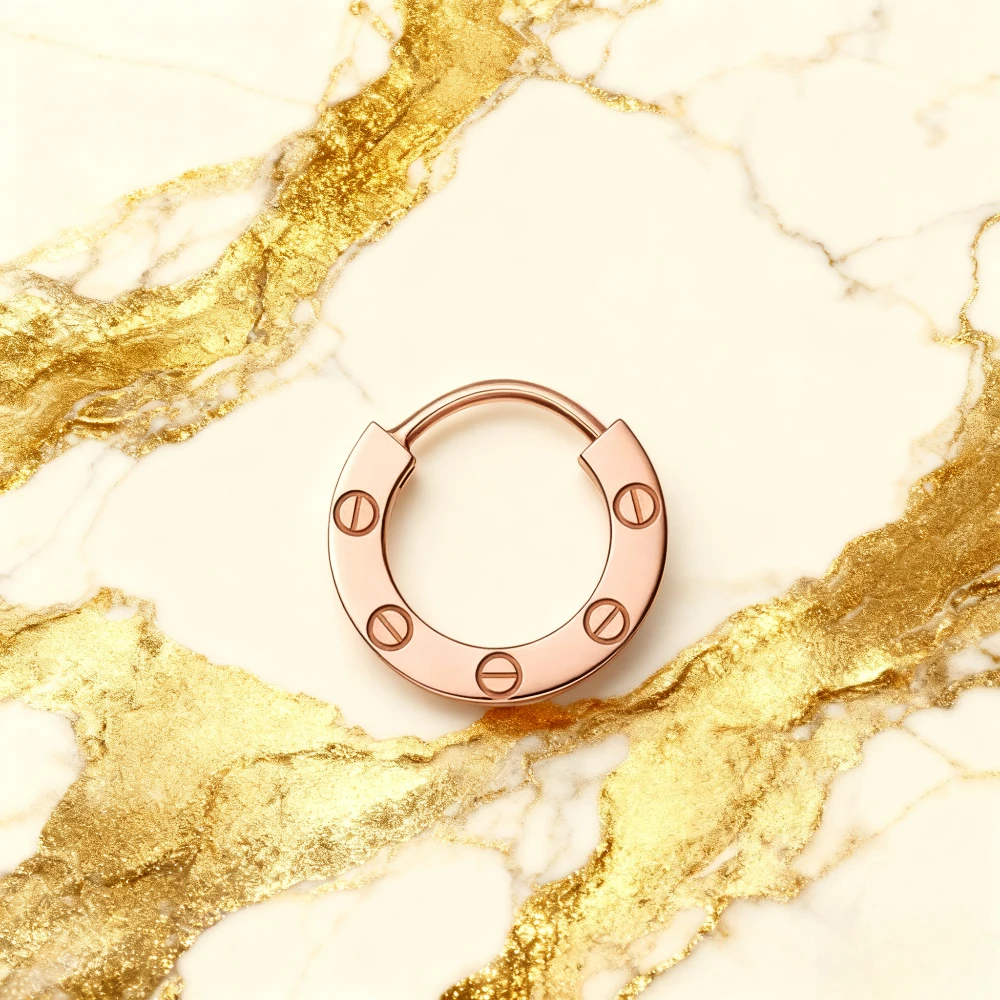 

2025 trendy accessories Rose Gold Single Earrings, Simple and Atmospheric, Ideal for Gifting