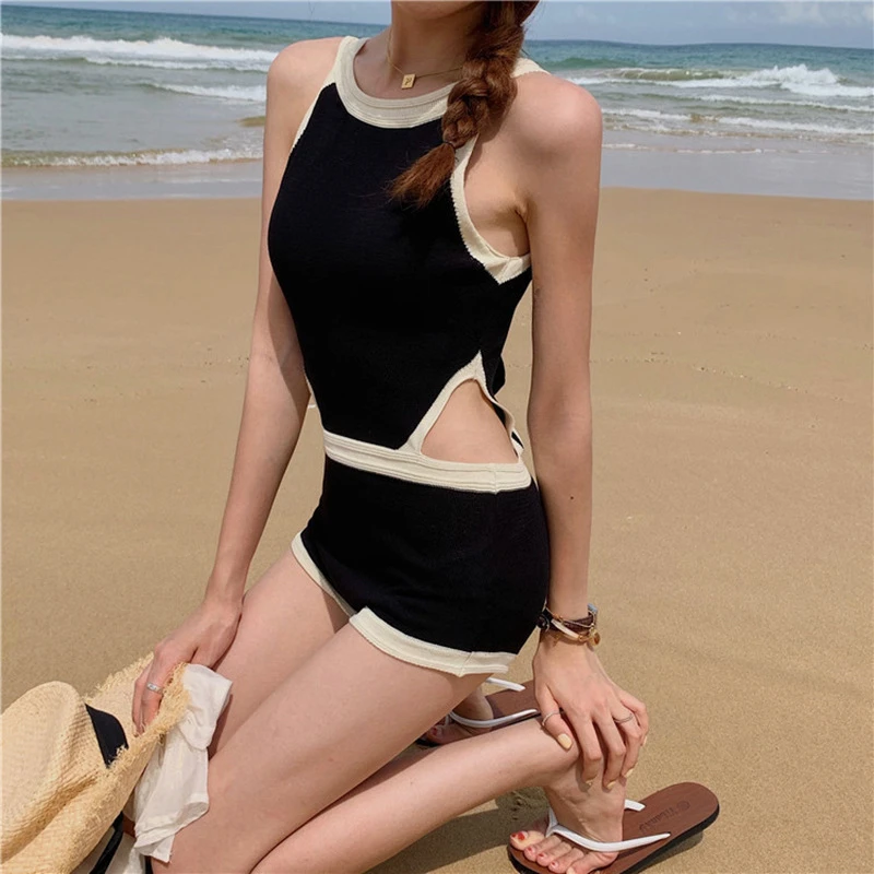 2024 Summer Comfortable Casual Bikini WOmen Hollow Out Butterfly O-neck Swimwear High Waist Fresh Beach Holiday Push Up Biquini