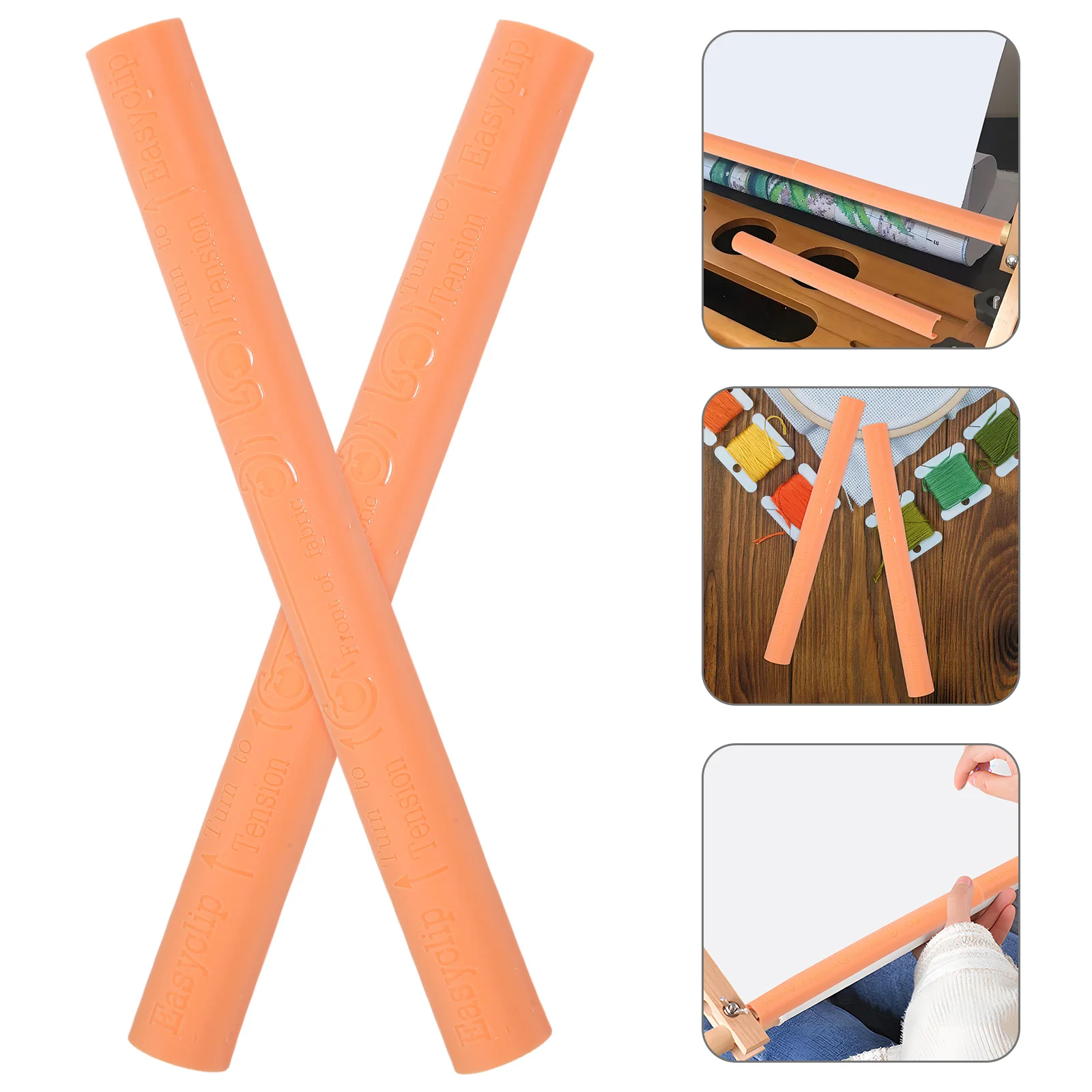 

4Pcs Cross Stitch Tool Clips Plastic Embroidery Frame Secure Hold Prevent Movement Lightweight Portable Square Hoop Accessories