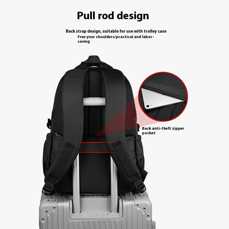 Casual backpack men\'s fashion trend bag women\'s lightweight simple commuting casual large capacity travel backpack