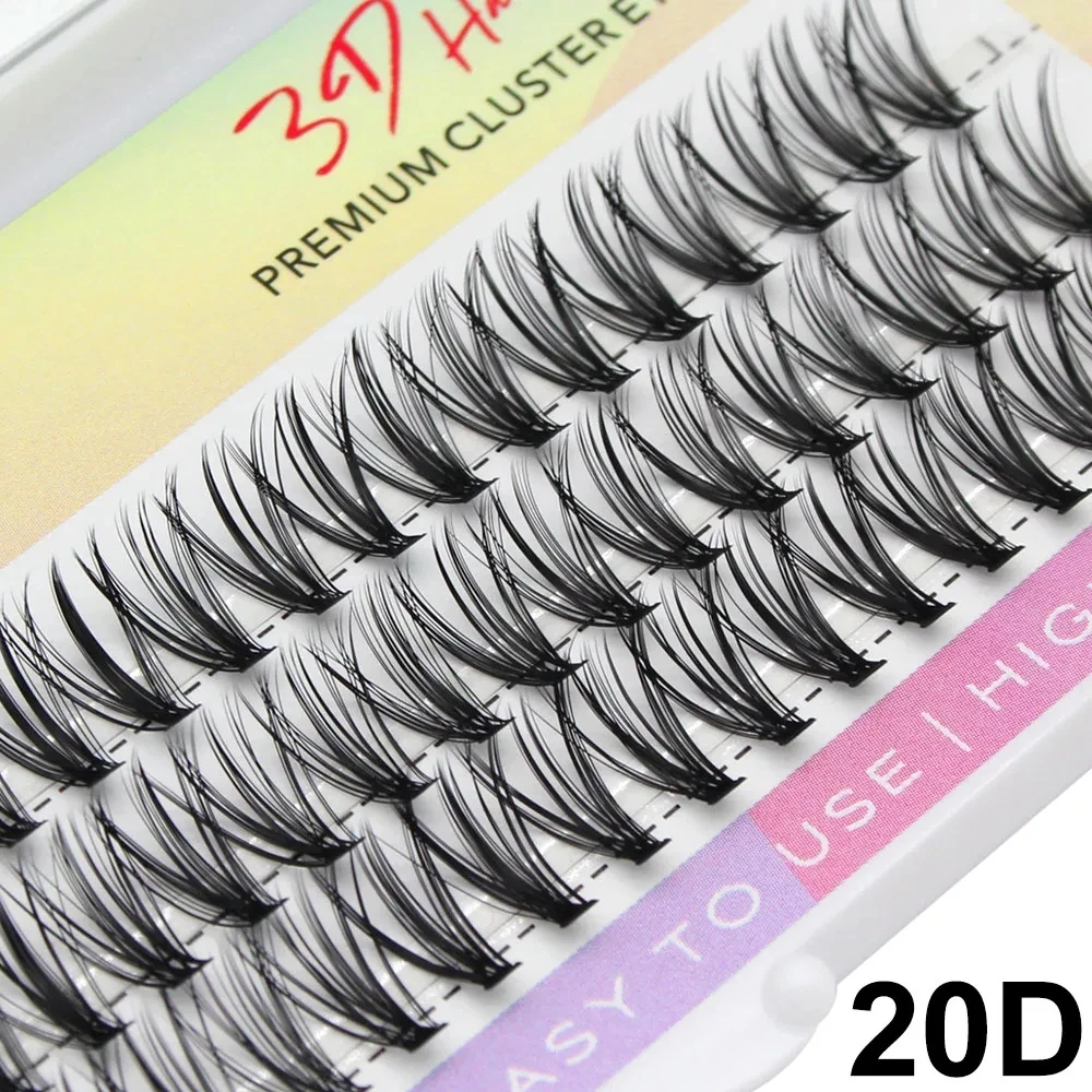 Moonlily High Quality Premium Silk Cluster Eyelashes Extensions Natural Long 3D Volume Effect Faux Bunche Individual Makeup Lash