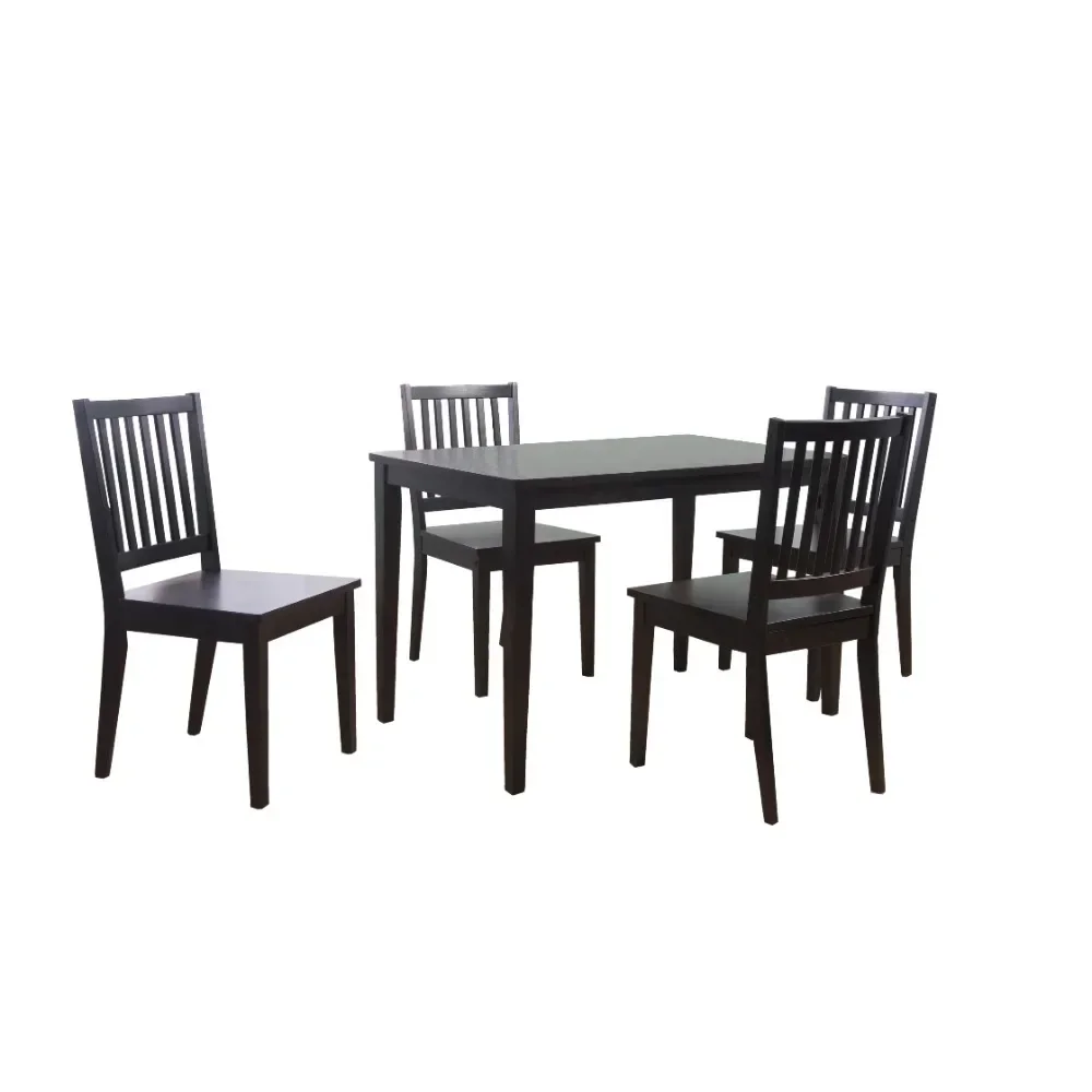 Black Cafe Chair Interior Wooden Chairs Set of 4 Chairs for Kitchen Dining Room Furniture Home