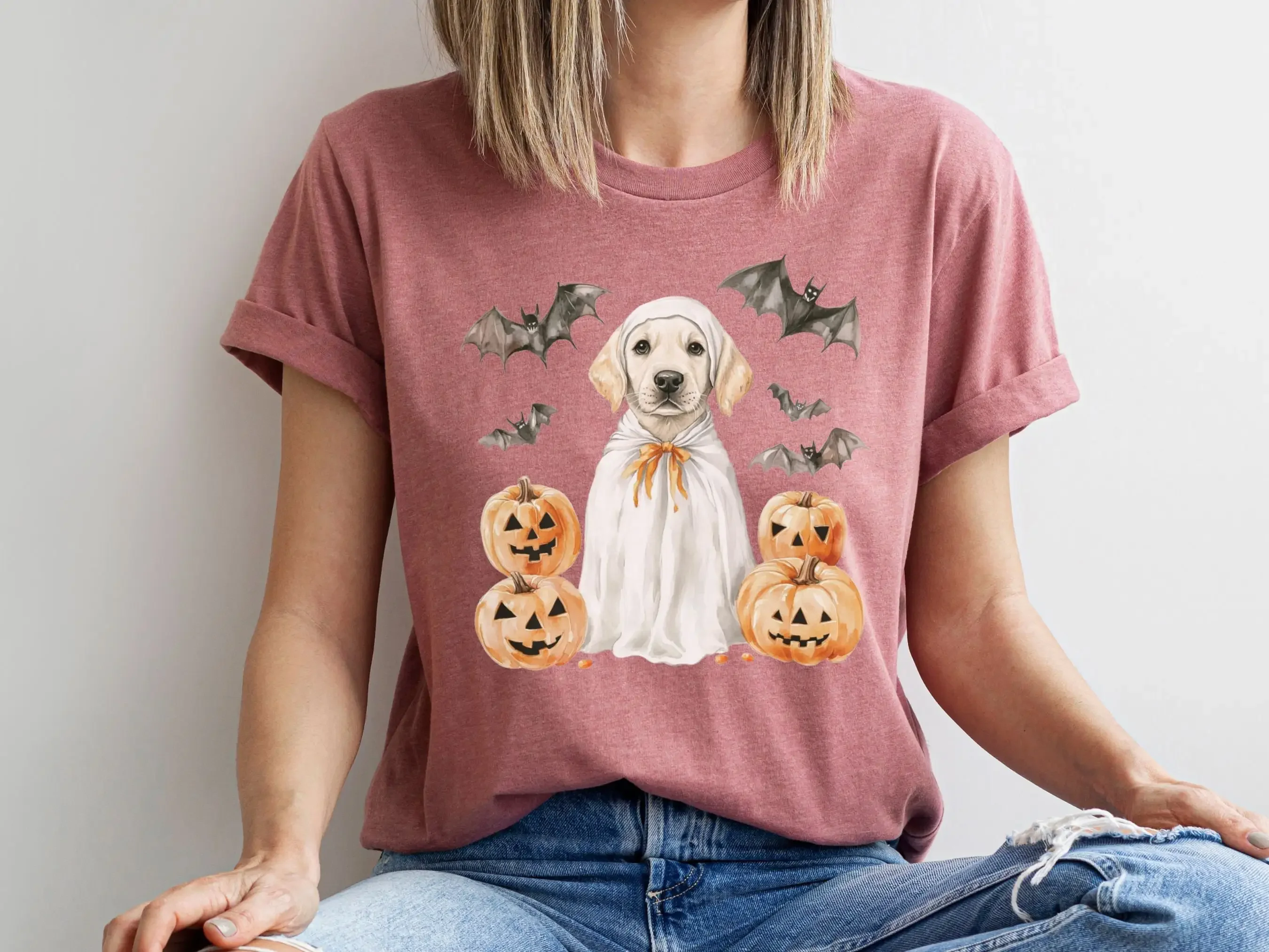Happy Halloween Yellow Lab Labrador Retriever T Shirt Dog Mom Dad Black Lover Chocolate