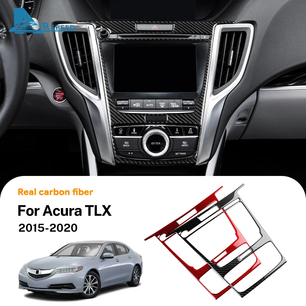

Настоящая мягкая наклейка из углеродного волокна для Acura TLX 2015 2016 2017 2018 2019 2020, аксессуары для рамки центральной консоли автомобиля с левым рулем